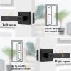 imageProbrico Square Keyed Alike Entry Levers Satin Nickel Heavy Duty Entrance Levers Door Locks Reversible Rectangle Levers for RightLeft Handed Doors 2 PackBlack