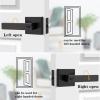 imageProbrico Square Keyed Alike Entry Levers Satin Nickel Heavy Duty Entrance Levers Door Locks Reversible Rectangle Levers for RightLeft Handed Doors 2 PackBlack