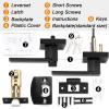 imageProbrico Square Keyed Alike Entry Levers Satin Nickel Heavy Duty Entrance Levers Door Locks Reversible Rectangle Levers for RightLeft Handed Doors 2 PackBlack