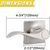 imageProbrico Wave Design LeftHanded HalfDummy Levers Decorative Inactive Left Handed Lever in Satin Nickel Single Dummy Door Handle for Interior Hall Closets or Pantry Doors 1 Pack