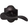 imageProbrico Wave Door Lever with Camelot Trim NonTurning Lock in Oil Rubbed Bronze Half Dummy Closet Door Handle Bedroom BiFold Door Knobs  Right Handed
