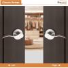 imageProbrico Wave Style Handle Dummy Leverset LeftRight Hand Door Knobs Satin Nickel FinishBrushed Nickel