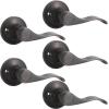 imageProbrico Wave Style Handle Dummy Leverset LeftRight Hand Door Knobs Satin Nickel FinishOil Rubbed Bronze