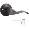 imageProbrico Wave Style Handle Dummy Leverset LeftRight Hand Door Knobs Satin Nickel FinishOil Rubbed Bronze
