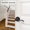 imageProbrico Wave Style Handle Dummy Leverset LeftRight Hand Door Knobs Satin Nickel FinishOil Rubbed Bronze