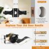 imageProbrico Wave Style Lever Handles Entrance Door Knobs Entry Door Locks Brushed NickelBlack