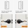 imageProbrico Wave Style Lever Handles Entrance Door Knobs Entry Door Locks Brushed NickelOil Rubbed Bronze