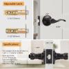 imageProbrico Wave Style Lever Handles Entrance Door Knobs Entry Door Locks Brushed NickelOil Rubbed Bronze