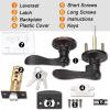 imageProbrico Wave Style Lever Handles Entrance Door Knobs Entry Door Locks Brushed NickelOil Rubbed Bronze