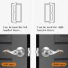 imageProbrico Wave Style Lever Handles Entrance Door Knobs Entry Door Locks Brushed NickelSatin Nickel