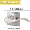 imageProbrico Wave Style RightHanded HalfDummy Levers for Hallway Closets or Pantry Doors Inactive Single Side Square Rosette Door Handles 2 Pack Satin Nickel4 Pack