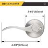 imageProbrico Wave Style Single Dummy Door Levers Dummy Door Handles Satin Nickel Finish Left Handed Pack of 61 Pack