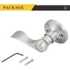 imageProbrico Wave Style Single Dummy Door Levers Dummy Door Handles Satin Nickel Finish Left Handed Pack of 61 Pack