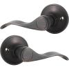 imageProbrico 1 Pair Black Wave Style Dummy Door Lever for Interior DoorLeft Hand and Right Handed NonFunctioningOil Rubbed Bronze