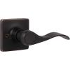 imageProbrico Decorative Inactive Right Handed Lever in Oil Rubbed Bronze Square Rosette Single Dummy Door Handle with a Traditional Wave Design for Interior Hall Closets or Pantry Doors 1 Pack