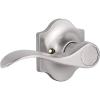 imageProbrico Dummy Door Handle Lever for Left Handed Door Wave Door Lever with Camelot Trim NonTurning Lock in Brushed Nickel Half Dummy Closet Door Handle Left Handed
