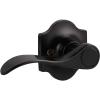 imageProbrico Elegant Wave LeftHanded Door Lever with Camelot Trim 1 Pack Half Dummy Door Handles for Hallway and Closet Black Door Handle with NonTurning Lock