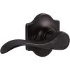 imageProbrico Wave Door Lever with Camelot Trim NonTurning Lock in Oil Rubbed Bronze Half Dummy Closet Door Handle Bedroom BiFold Door Knobs  Left Handed