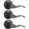 imageProbrico Wave Style Handle Dummy Leverset LeftRight Hand Door Knobs Satin Nickel FinishOil Rubbed Bronze