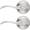 imageProbrico Wave Style Single Dummy Door Levers Dummy Door Handles Satin Nickel Finish Left Handed Pack of 62 Pack