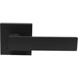 imageProbrico 2 Pack Dummy Levers in Matte Black FinishHeavy Duty NonTurning Interior Door Handles Reversible Half Dummy Levers for Closet PantryBlack