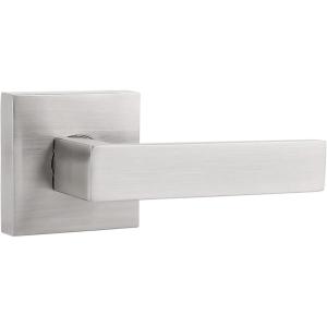 imageProbrico 2 Pack Half Dummy Levers in Satin Nickel NonTurning Function Door Handles SetSquare Bar Modern StyleSingle DummyUniversal HandingHeavy DutyBrushed Nickel