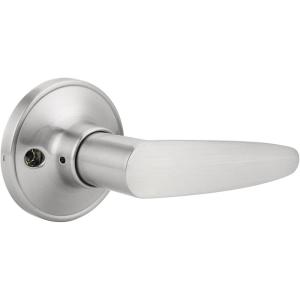 imageProbrico Dummy Door LockNonLocking Function Door Handles in Brushed Nickel for Right or Left Handed Universal Lever