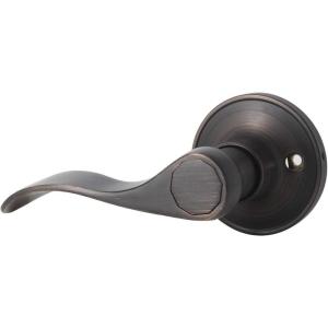 imageProbrico HalfDummy Door Levers Wave Style Oil Rubbed Bronze Door Locks HardwareLeft Handed 1 Pack