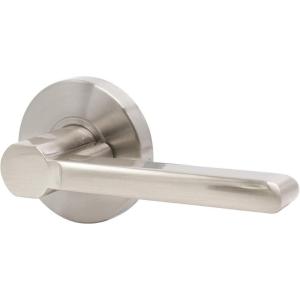 imageProbrico Modern Dummy Door Levers Single Door Handle Satin Nickel Finish RightLeft Handed