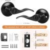 imageProbrico 2 Pack Wave Style Keyed Alike Entry Levers Exterior Interior Satin Nickel Keyed Door Handles with Lock and Same Keys Reversible for Right Left Handed DoorsOil Rubbed Bronze