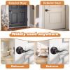 imageProbrico 2 Pack Wave Style Keyed Alike Entry Levers Exterior Interior Satin Nickel Keyed Door Handles with Lock and Same Keys Reversible for Right Left Handed DoorsOil Rubbed Bronze