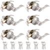 imageProbrico 2 Pack Wave Style Keyed Alike Entry Levers Exterior Interior Satin Nickel Keyed Door Handles with Lock and Same Keys Reversible for Right Left Handed DoorsSatin Nickel