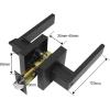 imageProbrico Entry Door Levers Brushed Nickel with Different Keys Heavy Duty Hardware for Exterior Front and Back DoorLockable Keyed Entrance LockUniversal HandlingTransitional Style 2 PackBlack