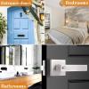 imageProbrico Entry Door Levers Brushed Nickel with Different Keys Heavy Duty Hardware for Exterior Front and Back DoorLockable Keyed Entrance LockUniversal HandlingTransitional Style 2 PackBrushed Nickel