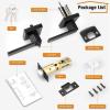 imageProbrico Entry Door Levers Brushed Nickel with Different Keys Heavy Duty Hardware for Exterior Front and Back DoorLockable Keyed Entrance LockUniversal HandlingTransitional Style 2 PackBlack