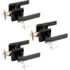 imageProbrico Entry Door Levers Brushed Nickel with Different Keys Heavy Duty Hardware for Exterior Front and Back DoorLockable Keyed Entrance LockUniversal HandlingTransitional Style 2 PackBlack