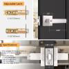 imageProbrico Entry Door Levers Brushed Nickel with Different Keys Heavy Duty Hardware for Exterior Front and Back DoorLockable Keyed Entrance LockUniversal HandlingTransitional Style 2 PackBrushed Nickel