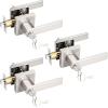 imageProbrico Entry Door Levers Brushed Nickel with Different Keys Heavy Duty Hardware for Exterior Front and Back DoorLockable Keyed Entrance LockUniversal HandlingTransitional Style 2 PackBrushed Nickel