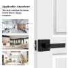 imageProbrico Entry Door Levers Brushed Nickel with Different Keys Heavy Duty Hardware for Exterior Front and Back DoorLockable Keyed Entrance LockUniversal HandlingTransitional Style 2 PackBlack