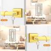 imageProbrico Entry Door Levers Brushed Nickel with Different Keys Heavy Duty Hardware for Exterior Front and Back DoorLockable Keyed Entrance LockUniversal HandlingTransitional Style 2 PackGold