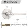 imageProbrico Flat Keyed Alike Entry Door Levers Satin Nickel Single Cylinder Door Locks with Same Keys Exterior Interior Door Levers with Lock and Key Reversible for Right ampamp Left Side 3 Pack3 Pack