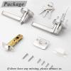 imageProbrico Flat Keyed Alike Entry Door Levers Satin Nickel Single Cylinder Door Locks with Same Keys Exterior Interior Door Levers with Lock and Key Reversible for Right ampamp Left Side 3 Pack3 Pack