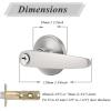 imageProbrico Keyed Alike Entry Door Levers Modern Flat Style Door Handles Satin Nickel Entrance Door Locks for Front Exterior Doors Reversible for Right ampamp Left Handed Doors 2 Pack
