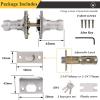 imageProbrico Keyed Entry Door Locks Camelot Style Wave Door Levers Brushed Nickel Stainless Steel Door Handles Interior ampamp Exterior Door Locksets for Left ampamp Right Hand Doors 85061SN
