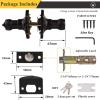 imageProbrico Keyed Entry Door Locks Camelot Style Wave Door Levers Oil Rubbed Bronze Stainless Steel Door Handles Interior ampamp Exterior Door Locksets for Left ampamp Right Hand Doors 85061OB