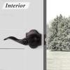 imageProbrico Keyed Entry Door Locks Camelot Style Wave Door Levers Oil Rubbed Bronze Stainless Steel Door Handles Interior ampamp Exterior Door Locksets for Left ampamp Right Hand Doors 85061OB