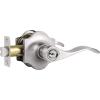 imageProbrico Keyed Entry Door Locks Camelot Style Wave Door Levers Brushed Nickel Stainless Steel Door Handles Interior ampamp Exterior Door Locksets for Left ampamp Right Hand Doors 85061SN