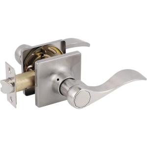 imageProbrico Wave Style Passage Door Handles Levers Hall ampamp Closet Door Lever for Interior Doors NonLocking Door Handle Reversible for RightLeft Handed Sides 1 Pack Satin Nickel