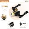 imageProbrico 10 Pack Passage lockset Matte Black Interior Door Levers Handles Keyless Door Furniture Hardware for Kitchen Childrens Room Indoor LocksBlack