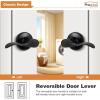 imageProbrico 10 Pack Passage lockset Matte Black Interior Door Levers Handles Keyless Door Furniture Hardware for Kitchen Childrens Room Indoor LocksBlack